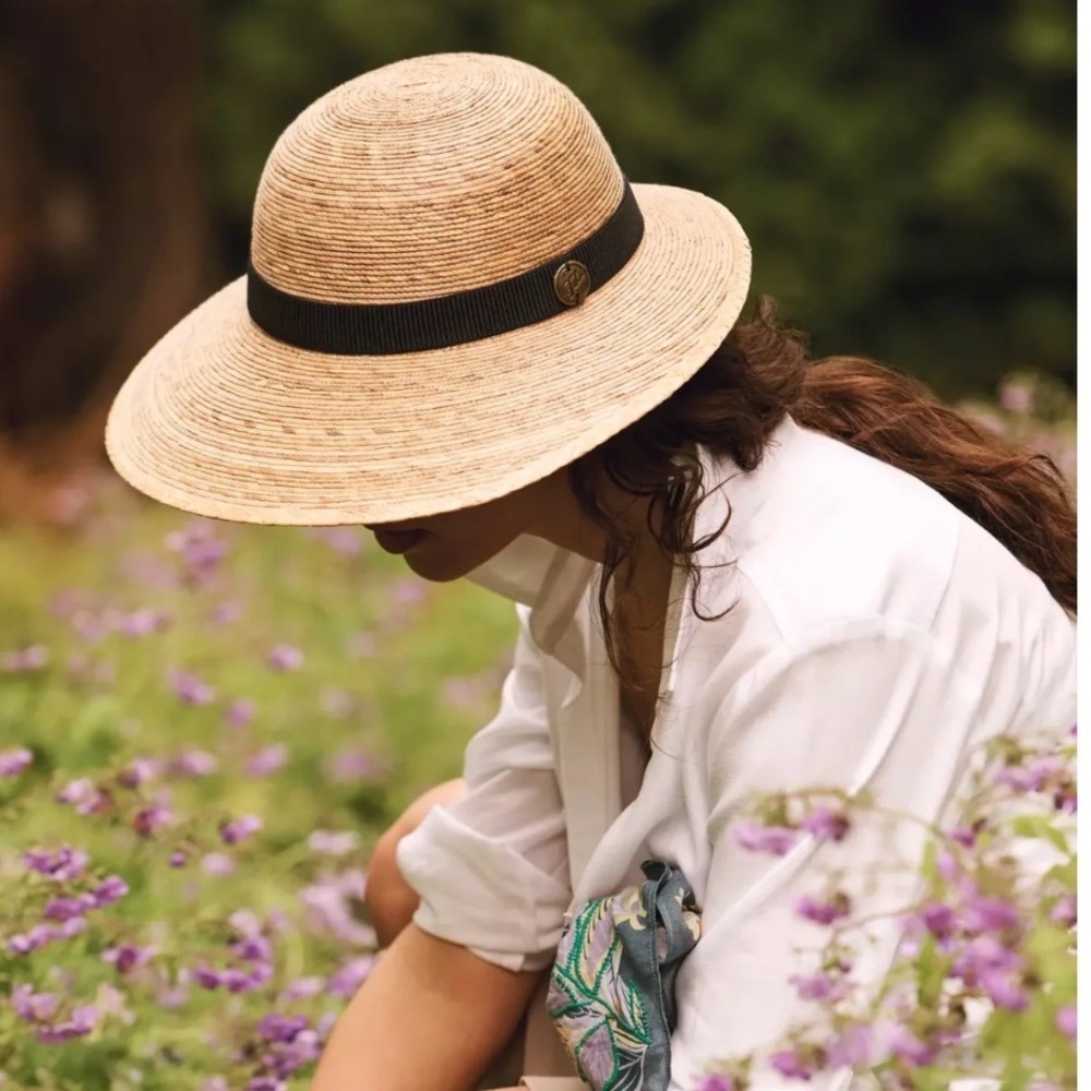Tula Laurrel Natural Palm Straw Hat Beige Tan Cottagecore Sun Vacation Beach